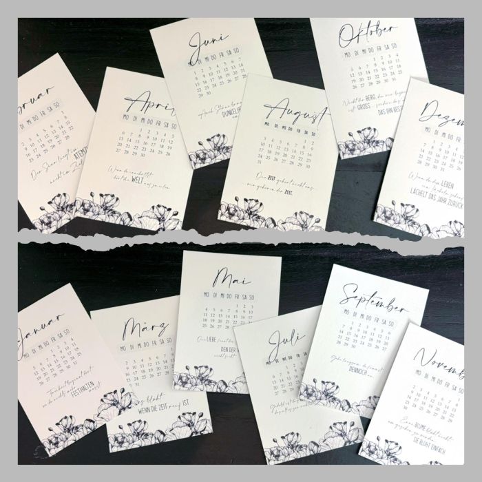 Preview: Kalender auf Altholz