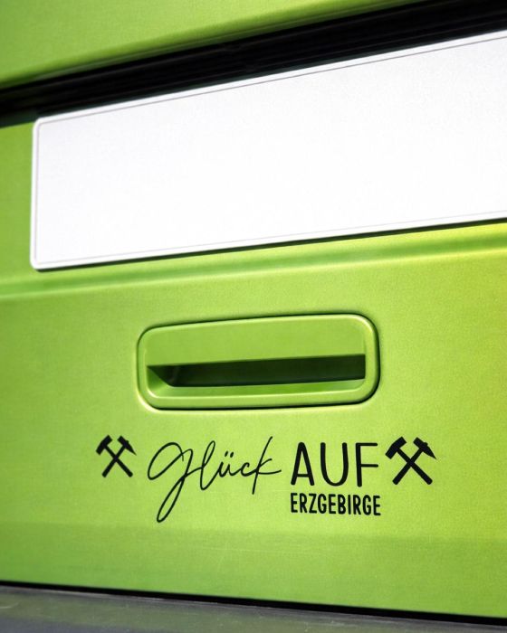 Preview: Auto-Aufkleber - "Glück AUF Erzgebirge" ein Stück Heimat auf Reisen