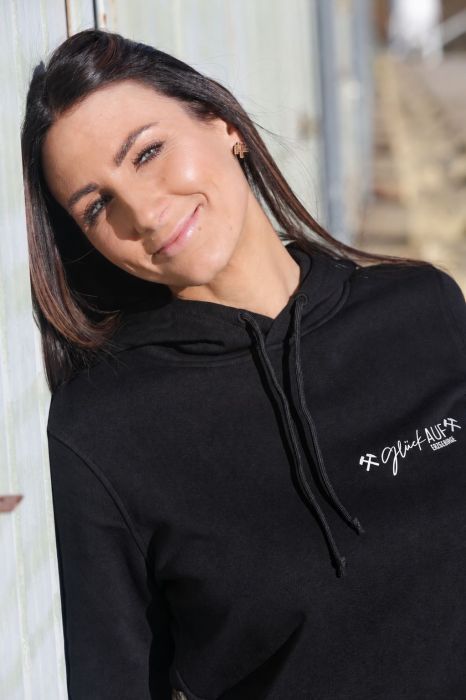 Preview: Glück AUF Hoodie für tolle Mädels schwarz