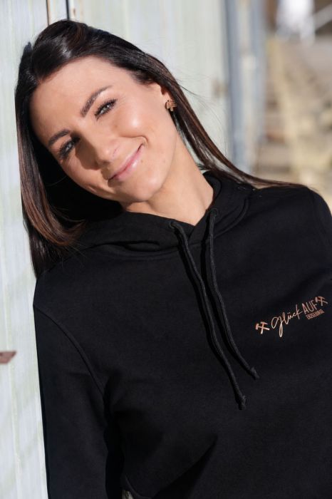 Preview: Glück AUF Hoodie für tolle Mädels schwarz
