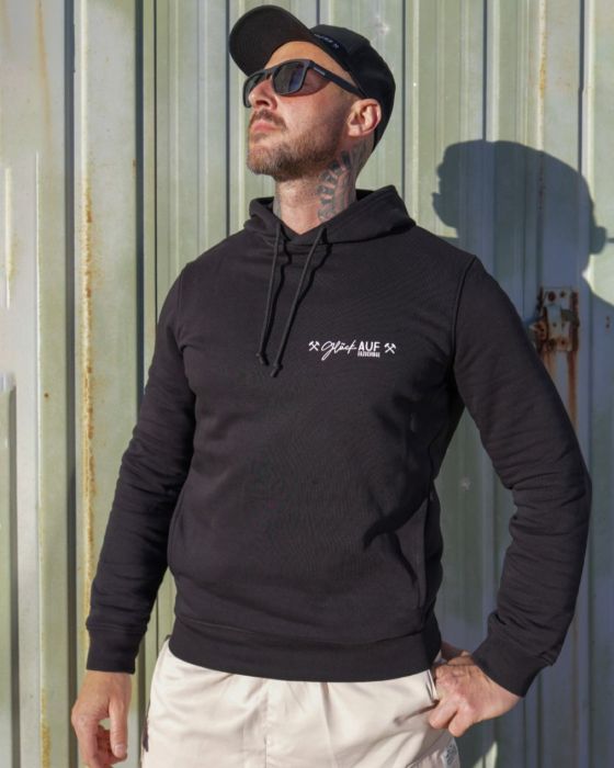 Glück AUF Hoodie für echte Kerle schwarz