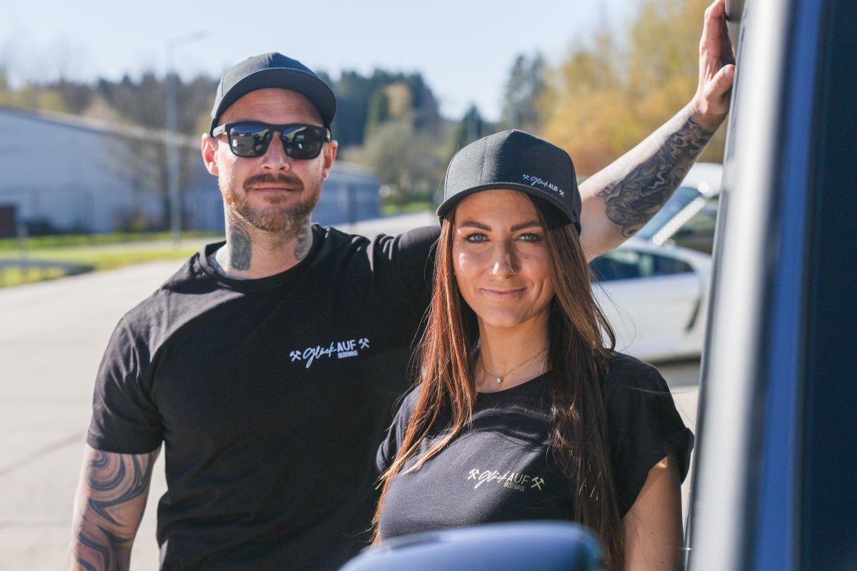 Glück AUF T-Shirt für tolle Mädels schwarz