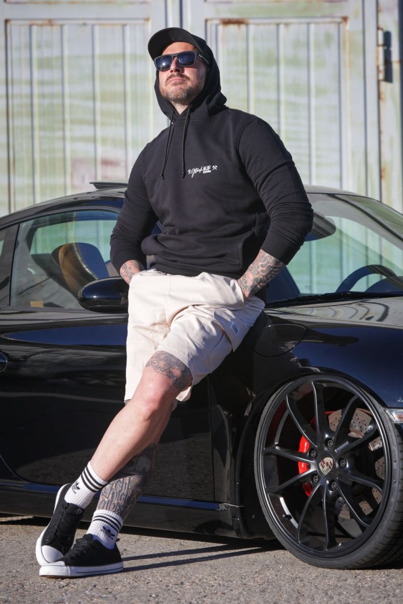 Glück AUF Hoodie für echte Kerle schwarz