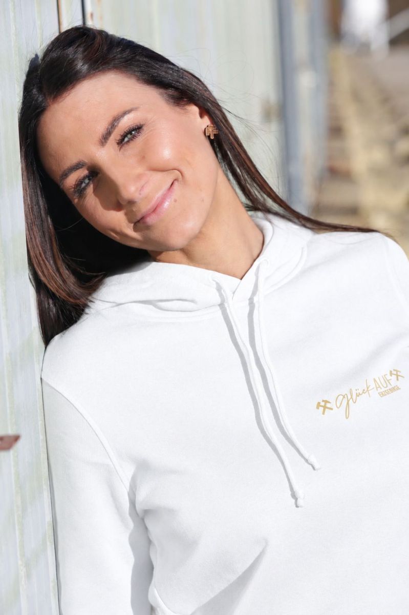 Glück AUF Hoodie für tolle Mädels weiß